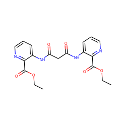 CCOC(=O)c1ncccc1NC(=O)CC(=O)Nc1cccnc1C(=O)OCC ZINC000002191305