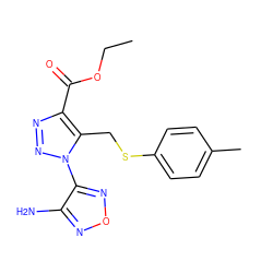 CCOC(=O)c1nnn(-c2nonc2N)c1CSc1ccc(C)cc1 ZINC000000719991