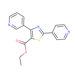 CCOC(=O)c1sc(-c2ccncc2)nc1-c1cccnc1 ZINC000169338448