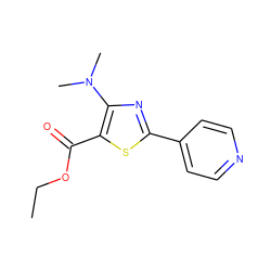 CCOC(=O)c1sc(-c2ccncc2)nc1N(C)C ZINC000169338434