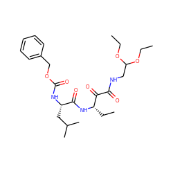 CCOC(CNC(=O)C(=O)[C@H](CC)NC(=O)[C@H](CC(C)C)NC(=O)OCc1ccccc1)OCC ZINC000013759527