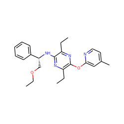 CCOC[C@@H](Nc1nc(CC)c(Oc2cc(C)ccn2)nc1CC)c1ccccc1 ZINC000028956235