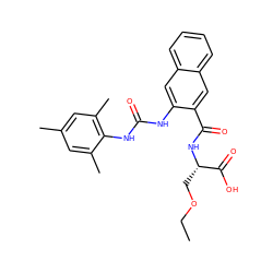 CCOC[C@H](NC(=O)c1cc2ccccc2cc1NC(=O)Nc1c(C)cc(C)cc1C)C(=O)O ZINC000034662498