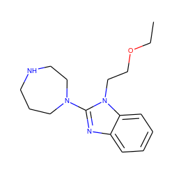 CCOCCn1c(N2CCCNCC2)nc2ccccc21 ZINC000038142542