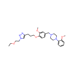 CCOCCn1cc(CCCOc2ccc(CN3CCN(c4ccccc4OC)CC3)cc2OC)nn1 ZINC000072111159