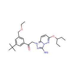 CCOCc1cc(C(=O)C[n+]2nc(N)n3nc(OC(CC)CC)ccc32)cc(C(C)(C)C)c1 ZINC000115447927