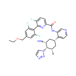 CCOCc1cc(F)c(-c2nc(C(=O)Nc3cnccc3[C@@H]3C[C@H](C)[C@H](n4ccnn4)[C@H](N)C3)ccc2F)c(F)c1 ZINC000261176252