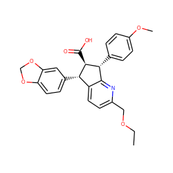 CCOCc1ccc2c(n1)[C@@H](c1ccc(OC)cc1)[C@H](C(=O)O)[C@H]2c1ccc2c(c1)OCO2 ZINC000013859859