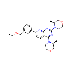 CCOCc1cccc(-c2ccc3c(N4CCOC[C@@H]4C)nc(N4CCOC[C@@H]4C)nc3n2)c1 ZINC000139429551