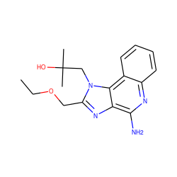 CCOCc1nc2c(N)nc3ccccc3c2n1CC(C)(C)O ZINC000028572103