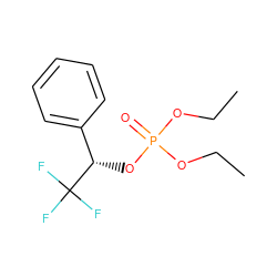 CCOP(=O)(OCC)O[C@@H](c1ccccc1)C(F)(F)F ZINC000045289931