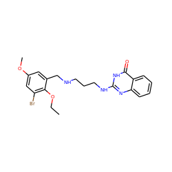 CCOc1c(Br)cc(OC)cc1CNCCCNc1nc2ccccc2c(=O)[nH]1 ZINC000028360936