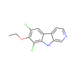 CCOc1c(Cl)cc2c([nH]c3cnccc32)c1Cl ZINC000100833755