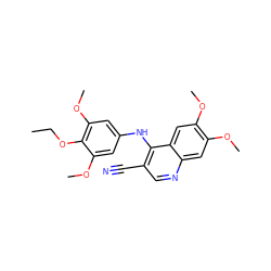 CCOc1c(OC)cc(Nc2c(C#N)cnc3cc(OC)c(OC)cc23)cc1OC ZINC000003832345