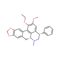 CCOc1c(OC)cc2c3c1-c1cc4c(cc1C[C@H]3N(C)C[C@H]2c1ccccc1)OCO4 ZINC000473133745