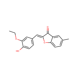 CCOc1cc(/C=C2\Oc3ccc(C)cc3C2=O)ccc1O ZINC000039842408