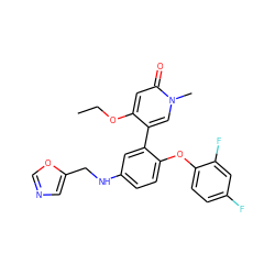 CCOc1cc(=O)n(C)cc1-c1cc(NCc2cnco2)ccc1Oc1ccc(F)cc1F ZINC001772589832