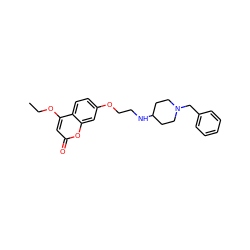 CCOc1cc(=O)oc2cc(OCCNC3CCN(Cc4ccccc4)CC3)ccc12 ZINC000653693419