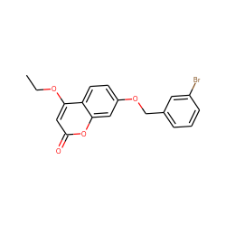 CCOc1cc(=O)oc2cc(OCc3cccc(Br)c3)ccc12 ZINC000103242510