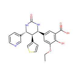 CCOc1cc([C@@H]2NC(=O)N[C@@H](c3cccnc3)[C@@H]2c2ccsc2)cc(C(=O)O)c1O ZINC000169688204