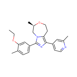 CCOc1cc(-c2nc(-c3ccnc(C)c3)c3n2C[C@@H](C)OCC3)ccc1C ZINC001772606550