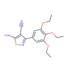 CCOc1cc(-c2noc(N)c2C#N)cc(OCC)c1OCC ZINC000004961240