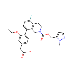 CCOc1cc(CC(=O)O)ccc1-c1ccc(F)c2c1CN(C(=O)OCc1ccnn1C)CC2 ZINC000144090424