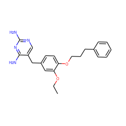 CCOc1cc(Cc2cnc(N)nc2N)ccc1OCCCc1ccccc1 ZINC000013532888