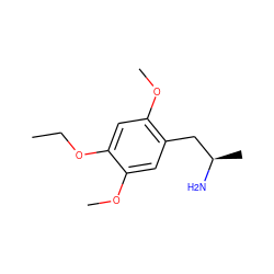 CCOc1cc(OC)c(C[C@@H](C)N)cc1OC ZINC000013450434