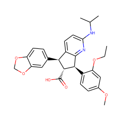 CCOc1cc(OC)ccc1[C@@H]1c2nc(NC(C)C)ccc2[C@H](c2ccc3c(c2)OCO3)[C@H]1C(=O)O ZINC000029313555