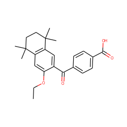 CCOc1cc2c(cc1C(=O)c1ccc(C(=O)O)cc1)C(C)(C)CCC2(C)C ZINC000013979960