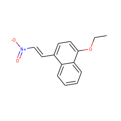 CCOc1ccc(/C=C/[N+](=O)[O-])c2ccccc12 ZINC000000461382