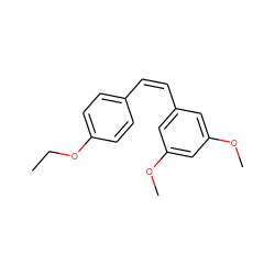 CCOc1ccc(/C=C\c2cc(OC)cc(OC)c2)cc1 ZINC000013607316