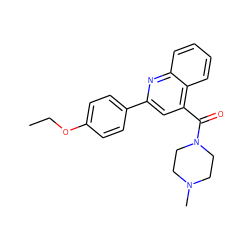 CCOc1ccc(-c2cc(C(=O)N3CCN(C)CC3)c3ccccc3n2)cc1 ZINC000020177001