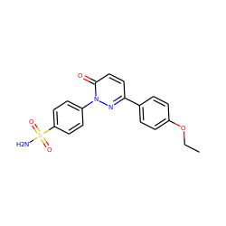 CCOc1ccc(-c2ccc(=O)n(-c3ccc(S(N)(=O)=O)cc3)n2)cc1 ZINC000653686938