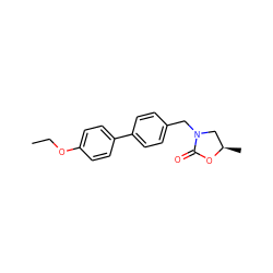 CCOc1ccc(-c2ccc(CN3C[C@@H](C)OC3=O)cc2)cc1 ZINC000040411146