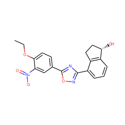 CCOc1ccc(-c2nc(-c3cccc4c3CC[C@@H]4O)no2)cc1[N+](=O)[O-] ZINC000150315664
