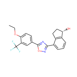 CCOc1ccc(-c2nc(-c3cccc4c3CC[C@@H]4O)no2)cc1C(F)(F)F ZINC000116109915