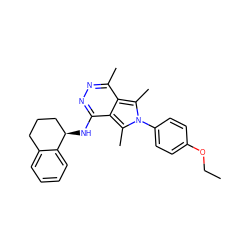 CCOc1ccc(-n2c(C)c3c(C)nnc(N[C@@H]4CCCc5ccccc54)c3c2C)cc1 ZINC000028569195