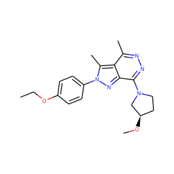 CCOc1ccc(-n2nc3c(N4CC[C@@H](OC)C4)nnc(C)c3c2C)cc1 ZINC000072112228