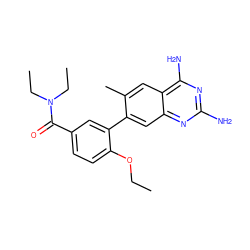 CCOc1ccc(C(=O)N(CC)CC)cc1-c1cc2nc(N)nc(N)c2cc1C ZINC000072116235