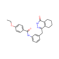 CCOc1ccc(C(=O)Nc2cccc(Cc3n[nH]c(=O)c4c3CCCC4)c2)cc1 ZINC000167949520