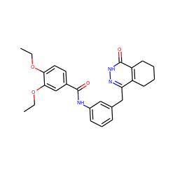 CCOc1ccc(C(=O)Nc2cccc(Cc3n[nH]c(=O)c4c3CCCC4)c2)cc1OCC ZINC000167857384