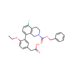 CCOc1ccc(CC(=O)O)cc1-c1ccc(F)c2c1CN(C(=O)OCc1ccccc1)CC2 ZINC000144028234