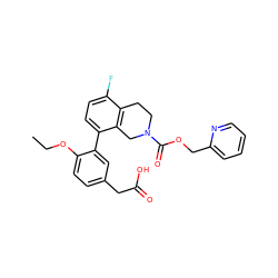 CCOc1ccc(CC(=O)O)cc1-c1ccc(F)c2c1CN(C(=O)OCc1ccccn1)CC2 ZINC000144186918