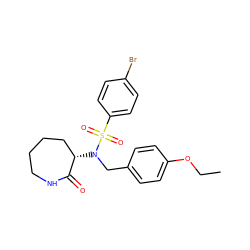 CCOc1ccc(CN([C@H]2CCCCNC2=O)S(=O)(=O)c2ccc(Br)cc2)cc1 ZINC000028957547