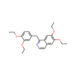 CCOc1ccc(Cc2nccc3cc(OCC)c(OCC)cc23)cc1OCC ZINC000000608359