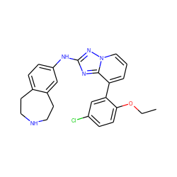 CCOc1ccc(Cl)cc1-c1cccn2nc(Nc3ccc4c(c3)CCNCC4)nc12 ZINC000096169813