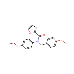 CCOc1ccc(N(Cc2ccc(OC)cc2)C(=O)c2ccco2)cc1 ZINC000000873730