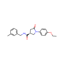 CCOc1ccc(N2C[C@@H](C(=O)NCc3cccc(C)c3)CC2=O)cc1 ZINC000000969437